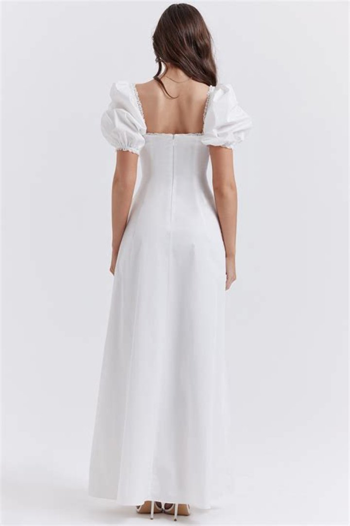 Stunning Backless Puff Sleeve Dress: Enhance Your Wardrobe With Elegance